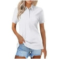 thumbnail image 1 of XIAfhje Shirts for Women 2024 Polos Short Sleeve Summer Tops V Neck Business Casual Shirts Dressy Fashion Print Button Blouse T-Shirt Top Basic Tee Shirts 2024 Trendy Clothes, 1 of 4