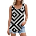 thumbnail image 1 of XIAfhje Tank Tops for Women 2024 Oversized Tshirts Casual Loose Summer Flowy Tank Tops Scoop Neck Sleeveless Tunic Camisoles Tops Printed Vest Tops, 1 of 5