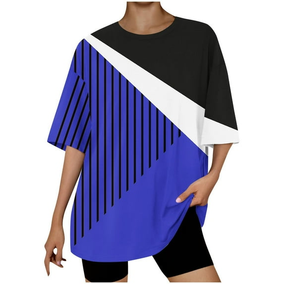 XIAfhje Tops for Women Trendy Oversized T Shirts Loose Fit Crewneck Short Sleeve Workout T Shirts Athletic Tops Summer Casual Blouse Y2K 2024 Basic Tee