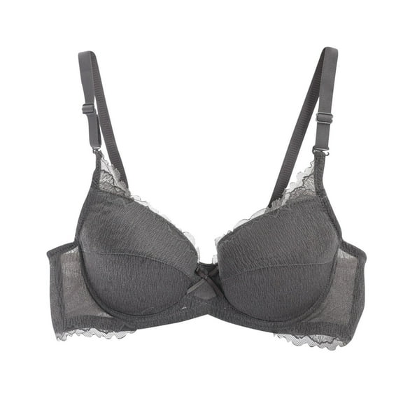 XIAfhje Women's Bras Underwired Full Coverage Lace Everyday Bra Full Cup Ladies Bra Push Up Bra Adjustable Straps Lift Up Underwire Padded Comfort Bra