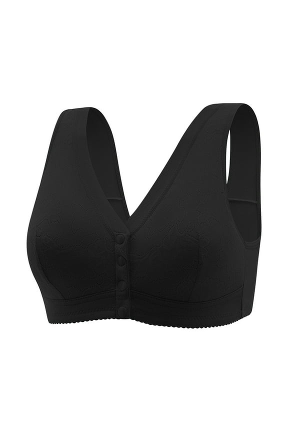 Womens Bras Front Closure Push Up Everyday Bra No Underwire Non Wired Comfortable Soft Breathable Full Coverage Floral Lace Plus Size Super Comfort Sleep Bras