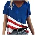 thumbnail image 1 of XIAfhje Womens Tops Summer Outfits V-Neck Short Sleeve Trendy Dressy Blouses Fashion Woman Causal Solid Color Blouse T-Shirt Loose Fit Tunics Soft Comfy T Shirts, 1 of 4