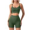 thumbnail image 1 of XIAfhje Workout Sets for Women 2 Piece Outfits Shorts And Crop Tank Top Gym Athletic Clothing Set Underwear Set with Removable Pads, 1 of 5