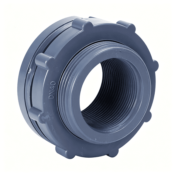 XIBUFE 1.5 Inch Pvc Bulkhead Fitting for Water Barrel, Water Tank, Rain Barrels,Npt1.5 Female Thread (1-4/5 Inch I.D.) Pvc