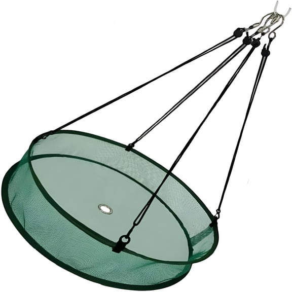 XIBUFE 1 Pc 20'' Bird Seed Catcher Tray, Simple Installation Birdseed Hoop with Holes, Practical & Convenient Hanging Bird Feeder Platform, Outdoor Garden Accessories for Birds Lover Gardener, Green