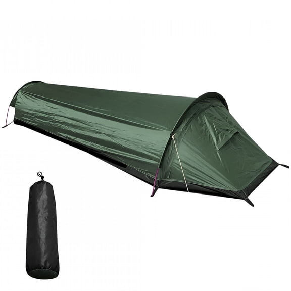XIBUFE 1 Person Backpacking Tent, Ultralight Single Person Camping Tent with Aluminum Poles, Waterproof 210D Oxford Floor and Breathable Mesh Interior, Compact Shelter for Hiking Backpacking