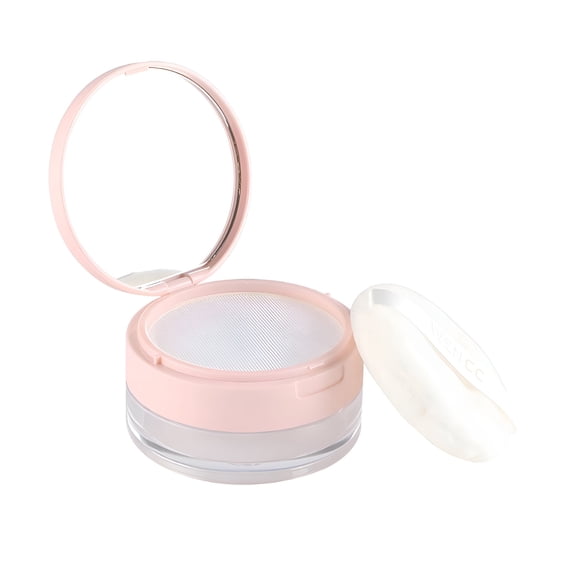 XIBUFE 1 Set Portable Makeup Loose Powder Box Empty Powder Container with Puff,Dusting Powder Container with Puff