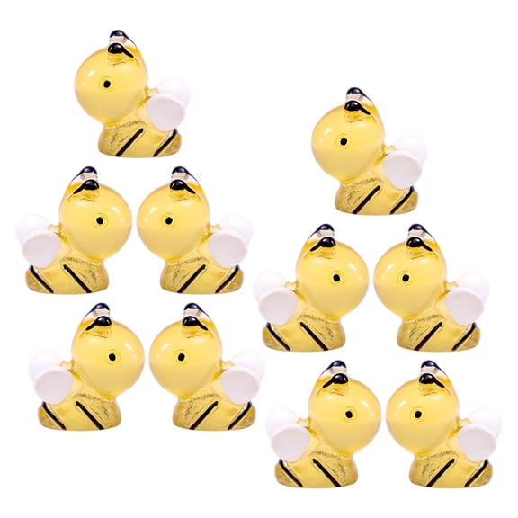 XIBUFE 10 Pcs Trinkets Miniatures Figures Landscape Bee Decoration Figurines Bulk Mini Resin Figures