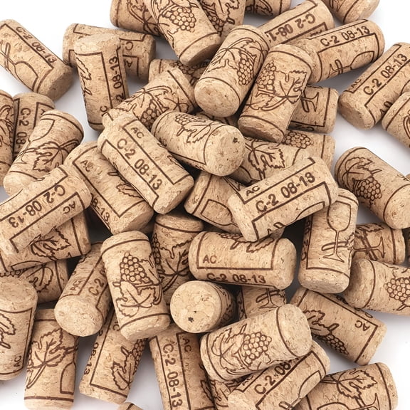XIBUFE 100 Pack No.8 Natural Wine Corks, 7/8 x 1 3/4 Inch Premium Straight Cork, for Wine Making, Brewing, Bottling, Craft, DIY, Home, Sealing.