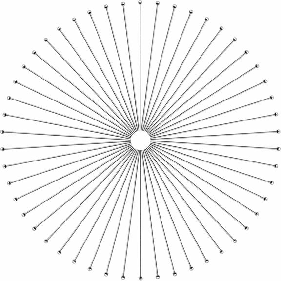 XIBUFE 100Pcs Stainless Steel Head Pins Set for Jewelry Making Long 70Mm Silver Ball Head Pins Jewelry Findings for Diy Crafts Head Pins for Jewelry Making