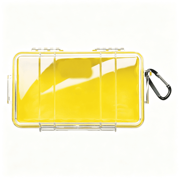 XIBUFE 1060 Micro Case - for Iphone, Cell Phone, Camera, and More, Durable Waterproof Phone Box (Yellow/Clear)