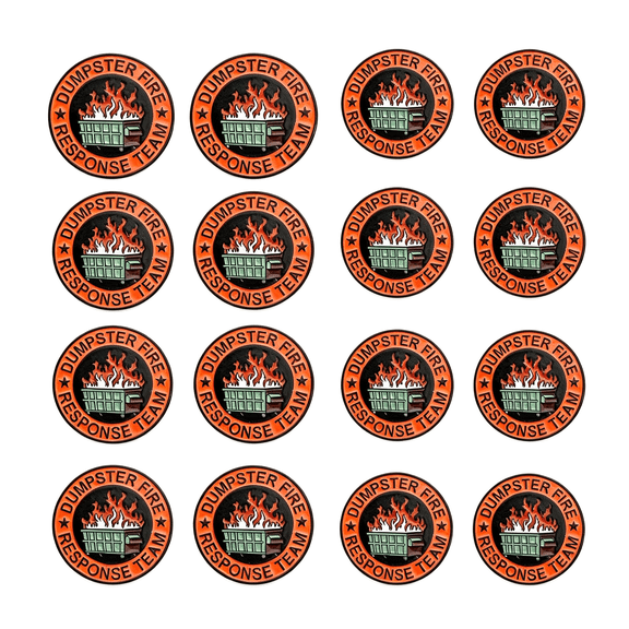XIBUFE 10Pcs Dumpster Fire Response Team Enamel Pin Bulkorange and greenFunny Buttons for Emotional Support Coworker Pin,Sarcastic Dumpster Fire Pin for Backpacks,Hats