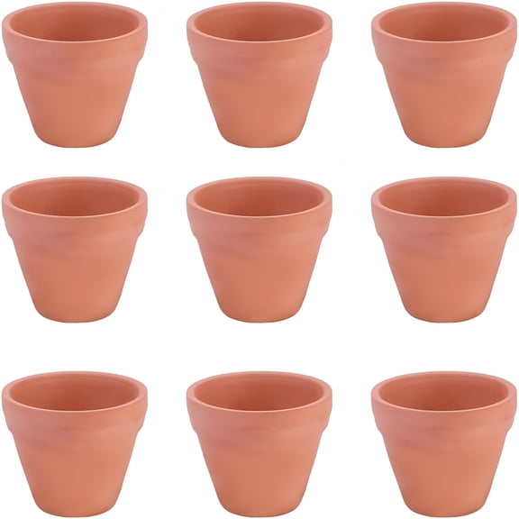 XIBUFE 10Pcs Small Terracotta Pots Ceramic Porcelain Pottery Plant Cactus Flower Mini Planter Pot with Drainage Hole for Succulent Home Office Decor