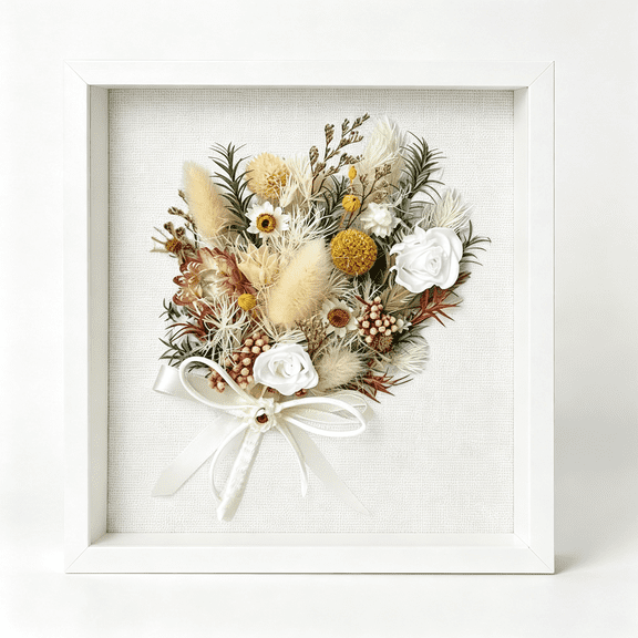 XIBUFE 10X10 Shadow Box Wood Picture Frame, Tempered Glass, White | Fsc-Certified Mdf | Soft Acid-Free Linen Board | Removable Inner Frame | Wall-Mount Display Cases | for Photos and Keepsakes