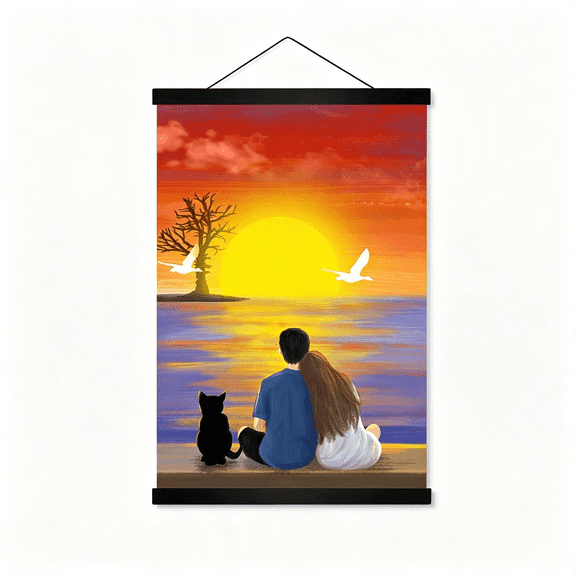XIBUFE 11 Inch Wide Magnetic Poster Hanger Frame, 11X17 11X14 11X22 Wood Frame for Posters, Prints, Photos, Pictures, Maps, Scrolls, and Artwork 11X17 Frame - Black