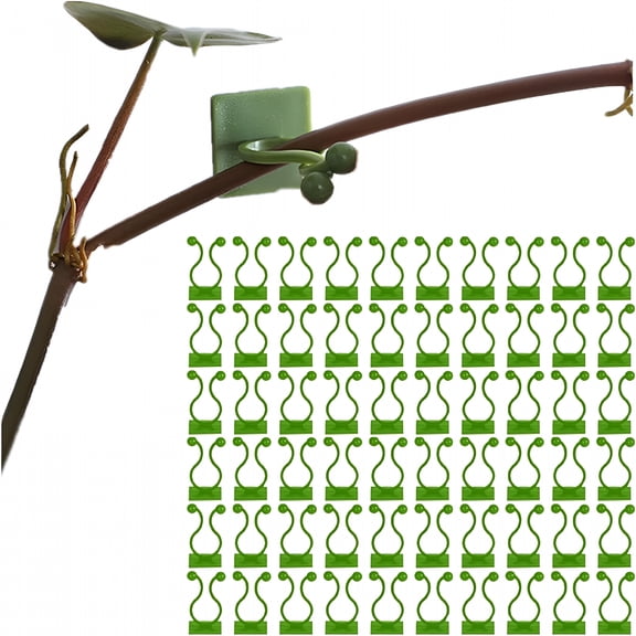 XIBUFE 110 Pcs Vine Support Clips, Self-Adhesive Garden Wall Climber Holders, Adjustable Plant Hangers for Indoor & Outdoor Decor