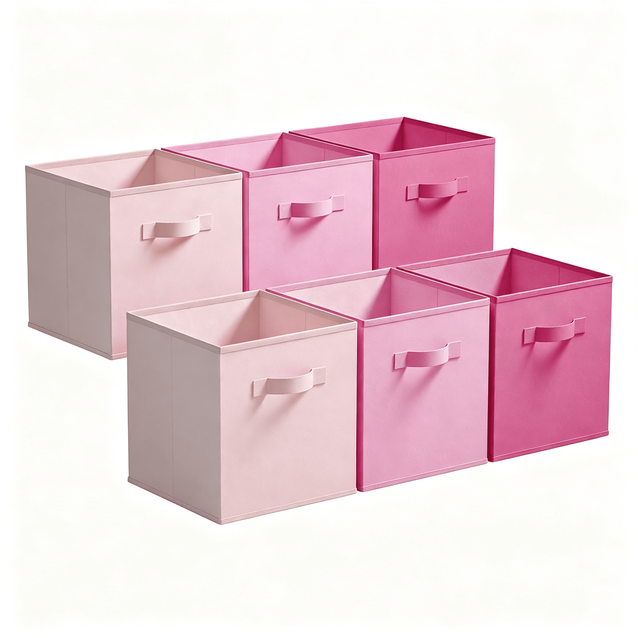 XIBUFE 11X11 Cube Storage Bins,Cube Organizers,Pink Gradient,6-Pack ...
