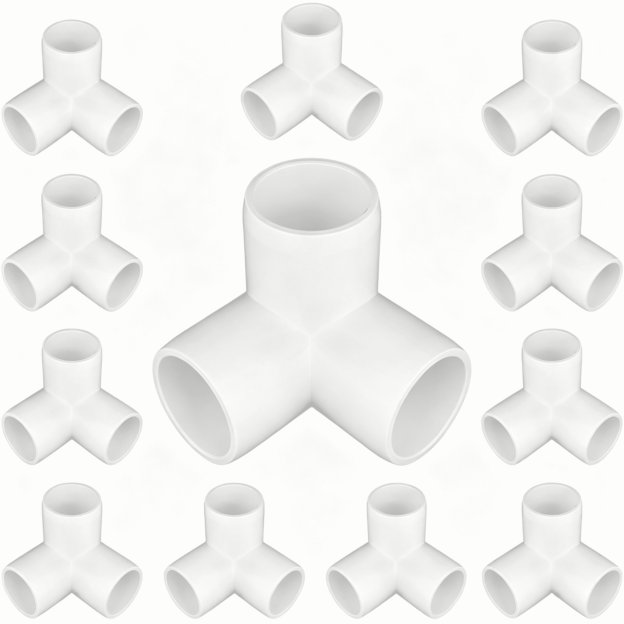 XIBUFE 12-Pack 3 Way Pvc Fittings 1 Inch, Furniture Grade Pvc Pipe ...