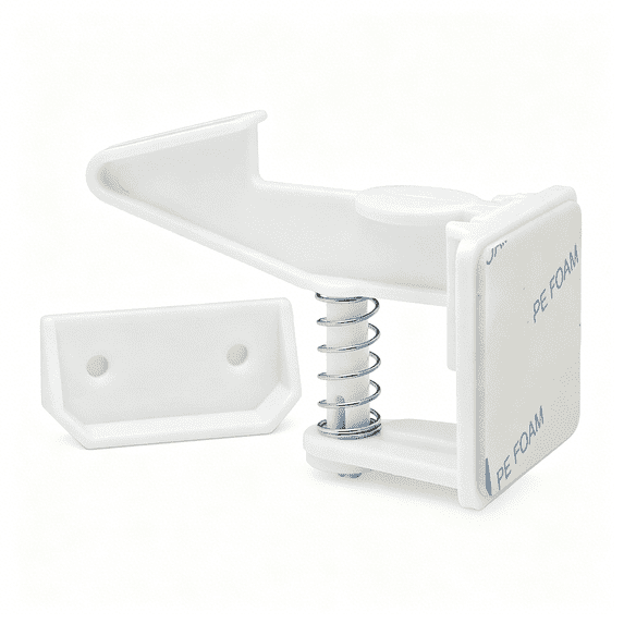 XIBUFE 12 Packs Cabinet Locks Child Safety, Baby Safety Cabinet Locks with Screws Baby Proof Drawer Lock Child Proofing Cabinets Latches for Kids Latch(Standard) - Child Safety Cabinet Locks