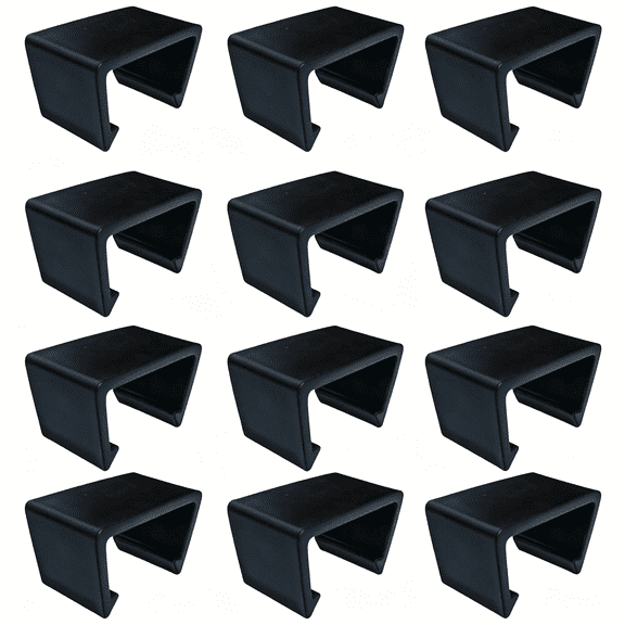 XIBUFE 12 Pieces Outdoor Patio Furniture Clips for Wicker Sectional Couch Sofa Furniture Clips Wicker Rattan Furnitures Connector Wicker Chair Clamps Fastener Black