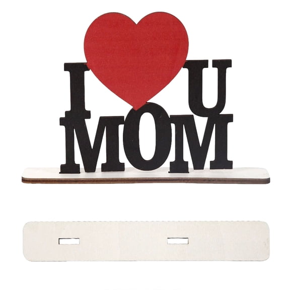 XIBUFE 1Pc Mother'S Day Wooden Centerpieces Table Decoration, Happy Mother'S Day Table Topper Sign Wood Craft Center Piece Decor for Mother'S Day Party Birthday Gift Dinner Table Home Decor 4.7"