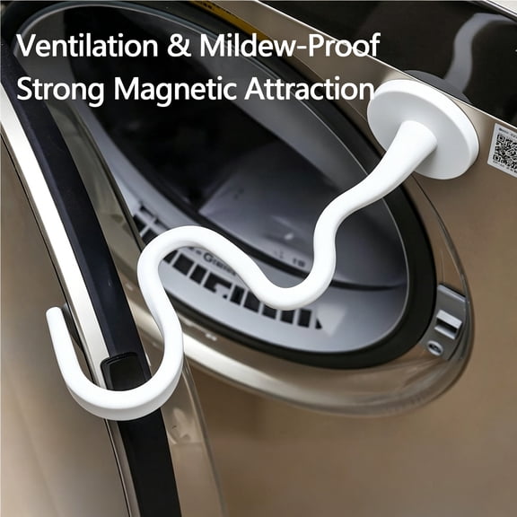 XIBUFE 2.6 in Front Load Washer Door Prop,Washing Machine Door Prop,Magnetic Flexible Washing Machine Door Holder - Keep Door Open to Prevent Mold & Odors