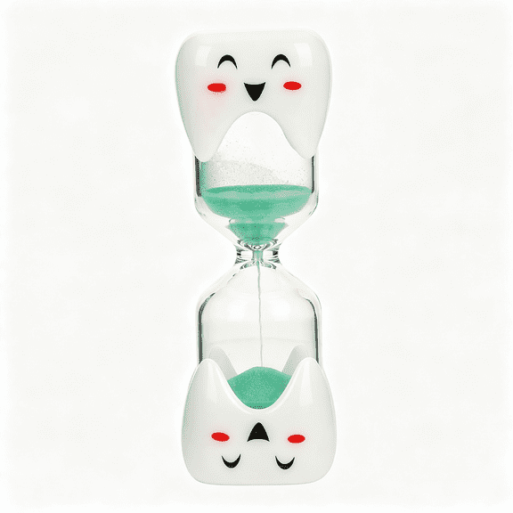 XIBUFE 2 Minute Toothbrush Sand Timer for Kids - Single Large Pack Hour Glass Fun Habit Building Brushing Teeth Timer for Kids