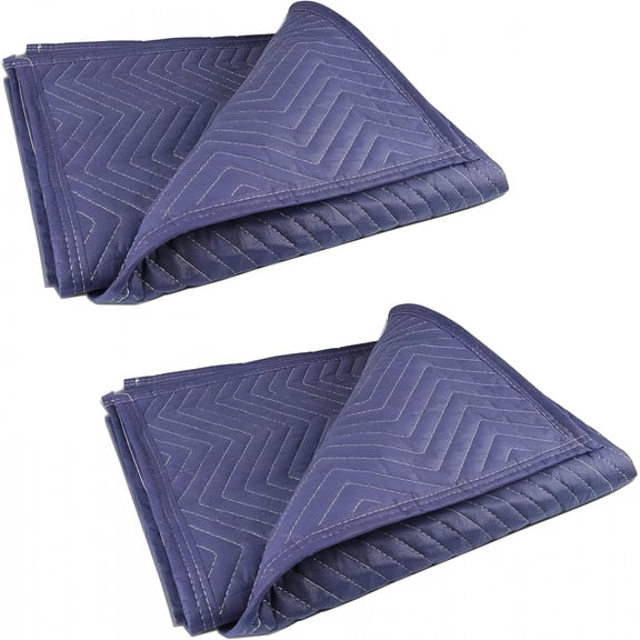 XIBUFE 2 Moving Blankets 40"x 72" Heavy Duty Packing Blankets for Moving Shipping Thick Furniture Wrapping for Moving Supplies Professional Quilted Shipping Blankets