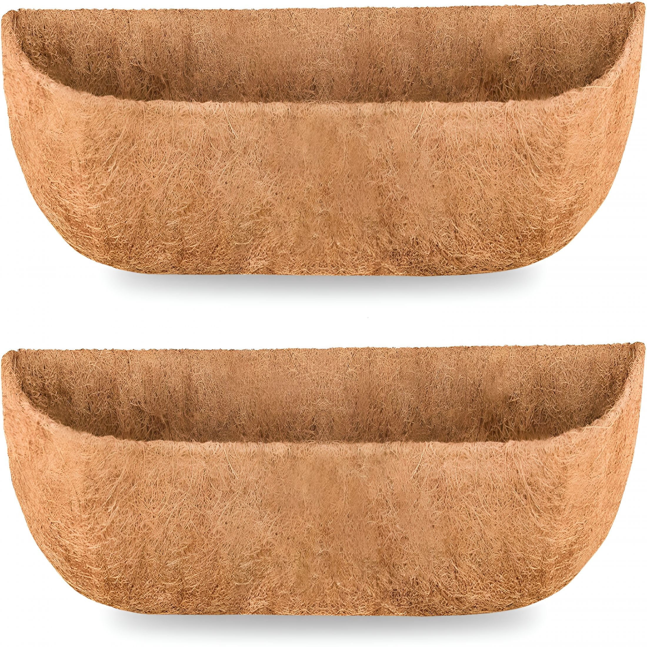 XIBUFE 2 Pack 36 Inch Window Box Liners Coco Liners for Planters Coconut Husk Plant Liners 100% Natural Coconut Liners for Planters Coco Coir Liner for Outdoor Planter
