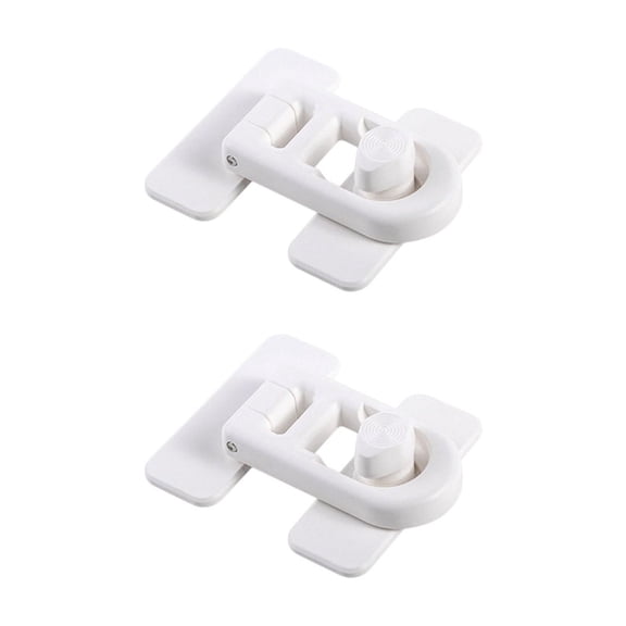 XIBUFE 2-Pack Baby Proofing Locks  Bpa-Free Plastic Child Safety Cabinet Latches for Drawers,Works on 90% Furniture  No Drill Adhesive Childproofing