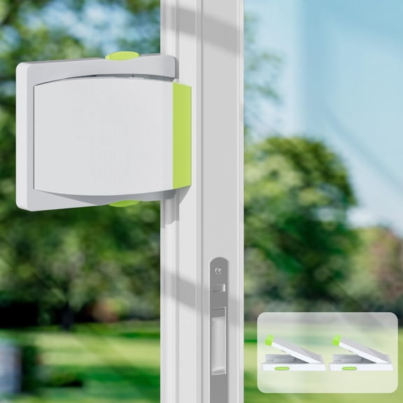 XIBUFE 2 Pack Sliding Door Lock,Sliding Glass Door Window Locks for Child Safety,Security Locks for Sliding Doors,Sliding Windows,and Closets,Easy Adhesive Install for Patio - Baby Proofing