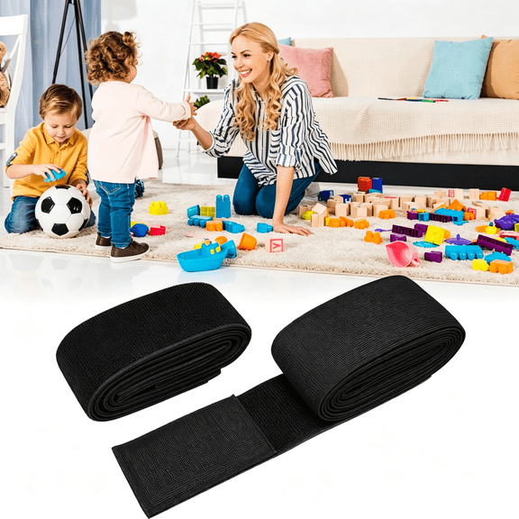 XIBUFE 2 Pack under Couch Blocker 3X132",Adjustable Elastic Gap Guard Stopper,Under Bed Blocker for Pets to Prevent Sliding