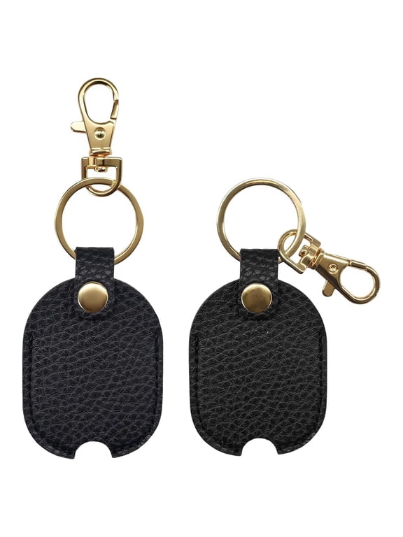 2 Pcs Leather Car Key Cover,Stylish Broken Car Keys Sleeve Protector,Vintage Auto Key Loop Replacement for Men Women(Vintage Repair Car Key Cover Black)