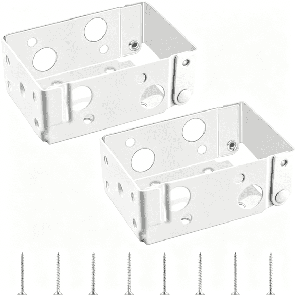XIBUFE 2 Pcs Mini Blind Brackets, 2 Inch White Window Blinds Headrail Holder for Low; Metal Profile Blinds, Blind Brackets for 2 Inch Blinds Installation