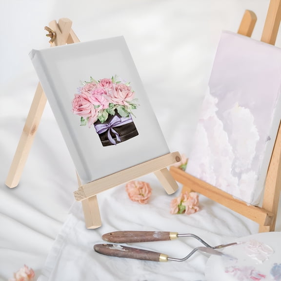 XIBUFE 2 Pcs Mini Easel Table Easel Painting Stand Lightweight Easel Small Easel 24.00X18.00X2.00Cm