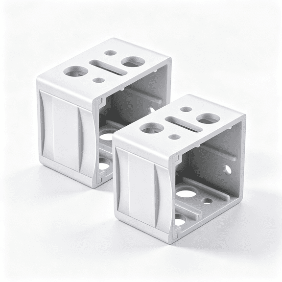 XIBUFE 2 Pieces 1 Inch Mini Blind Brackets White Plastic Profile Box Mounting Window Blinds Headrail Bracket Replacement