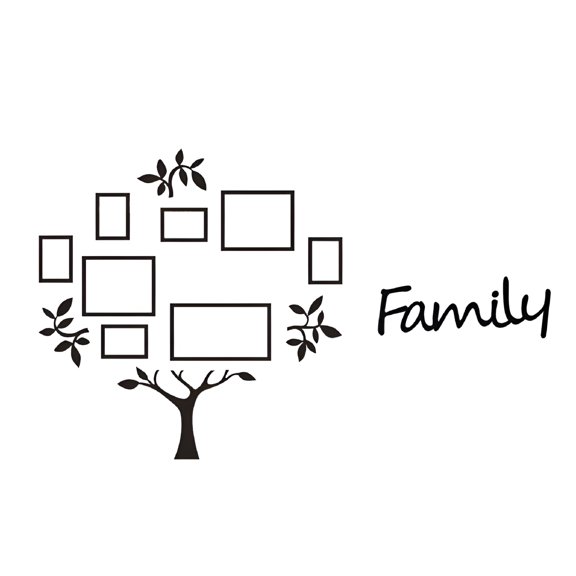 XIBUFE 2026 New 1 Set of 3D Acrylic Living Room Bedroom Wall Photo Tree Wall Decoration (Black) for Living Room,Bedroom,Office