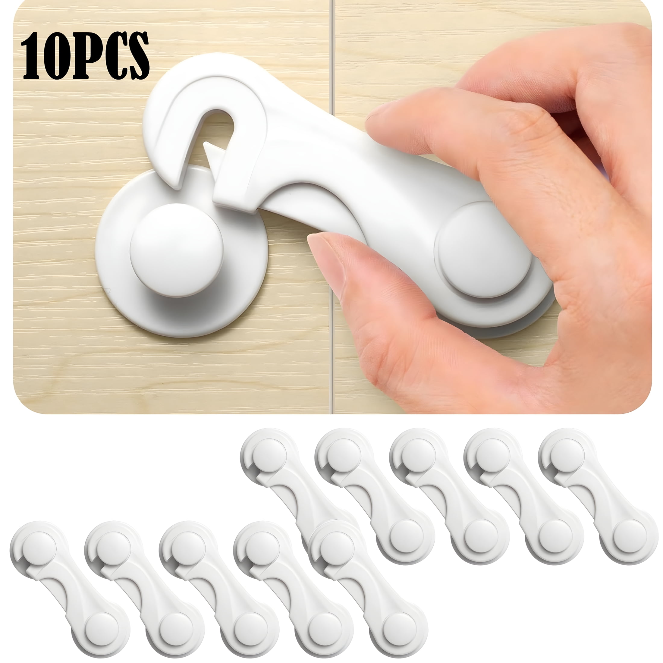 XIBUFE 2026 New 10-Pack Child Proof Locks for Cabinet Doors,Pantry ...