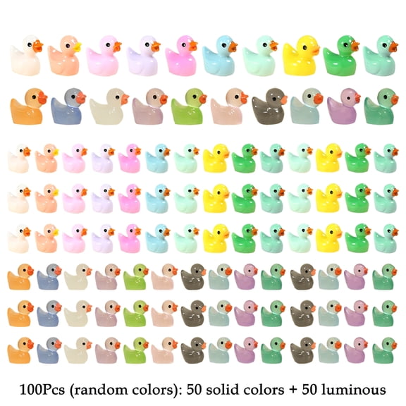 XIBUFE 2026 New 100-300Pcs Mini Resin Duck,Miniature Figures Fairy Garden Ducks Tiny Ducks Mini Ducks,For Fairy Gardens, Dollhouses, Craft Projects, Decorations, Garden Accents