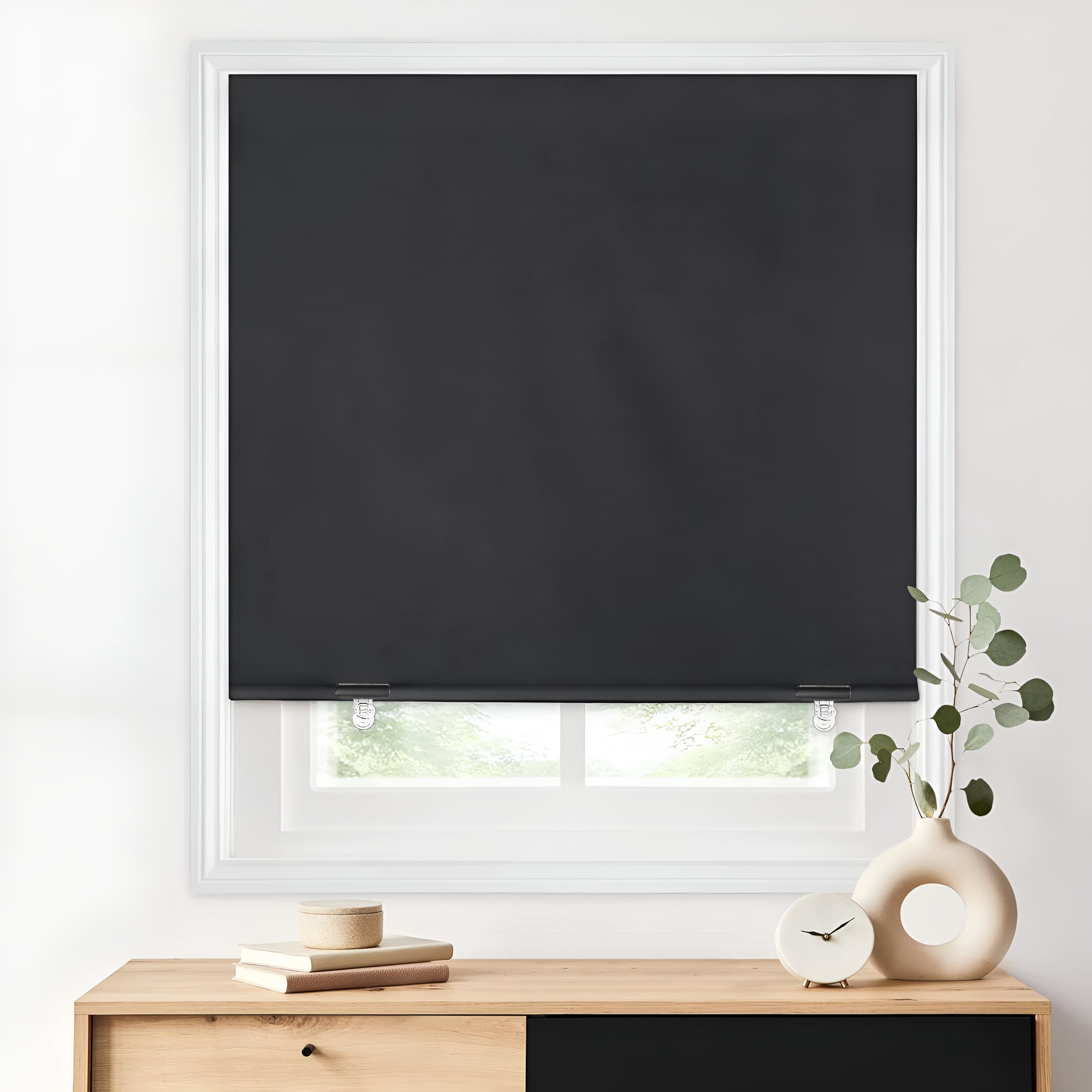 XIBUFE 2026 New 100% Blackout Roller Shades,No Tools No Drill Cordless Blinds for Windows,Thermal Insulated Uv Protection Privacy Window Shades for Bedroom (36''W X 72''H,Black)
