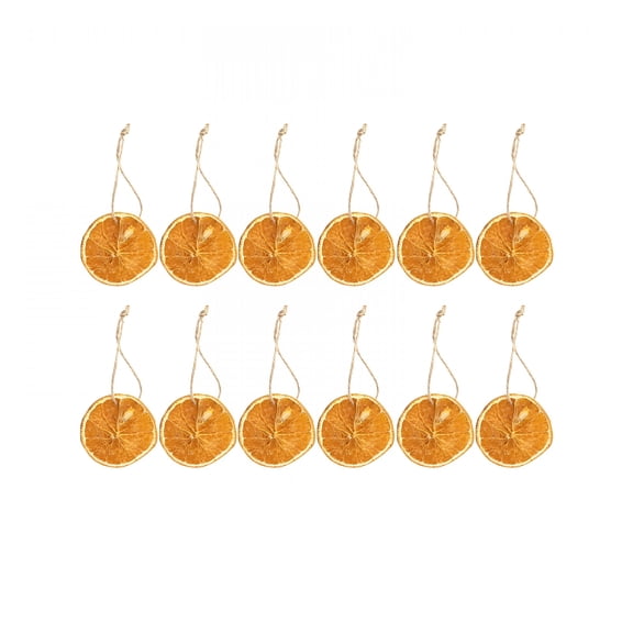 XIBUFE 2026 New 12Pcs Dried Orange Slices Hanging Ornaments for Tree,Doorway,Tabletop Rustic Christmas Orange Slices with Rope for Front Door Fireplace Wall Window Christmas Home Diy Decor