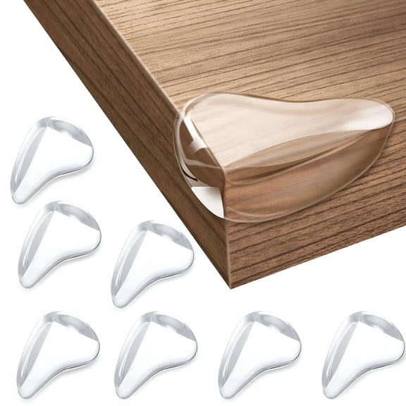 XIBUFE 2026 New 12Pcs Furniture Corner Protector Anti-Collision Baby Proof Clear Soft Silicone Keep Child Safe Adhesive Table Sharp Edges Corner Guard Home Supplies for Home,Nursery,Daycare,Office