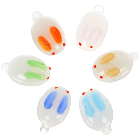 XIBUFE 2026 New 15Pcs Glass Rabbit Sculptures Bunny Crafts Mini Animals Figurines Beads for Home Decor, Gift Giving, Craft Projects, Party Favors, Easter Decorations, Collectors.