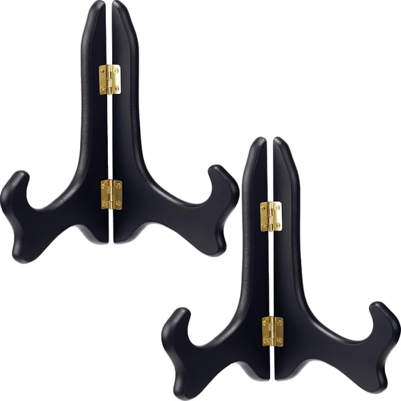XIBUFE 2026 New 2 Packs Wooden Display Stand Plate Stands for Display Picture Frame Holder Stand Decorative Picture Frame Stand Holder Easels (8 Inch)