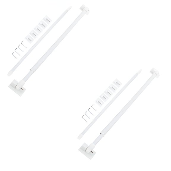 XIBUFE 2026 New 2 Pcs Adjustable Tension Curtain Rods for Windows and Doors - No Drilling Needed for Home, Bedroom, Living Room, Bathroom, Office, Easy Installation, Window Treatments.