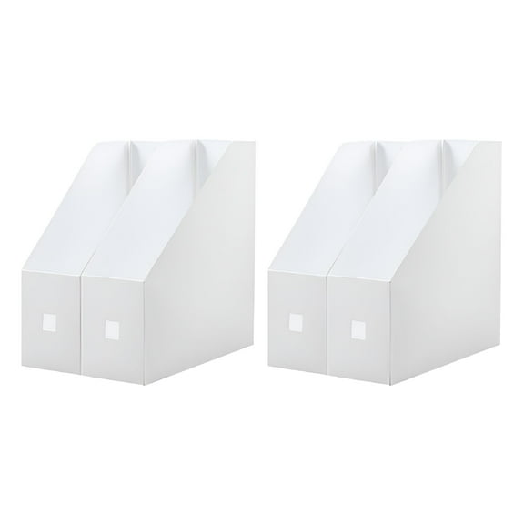 XIBUFE 2026 New 2 Pcs File Storage Rack Plastic Document Shelf Magazine Holder Stand Cardboard Folders Office Student Use for Desk, Office, Study, Classroom