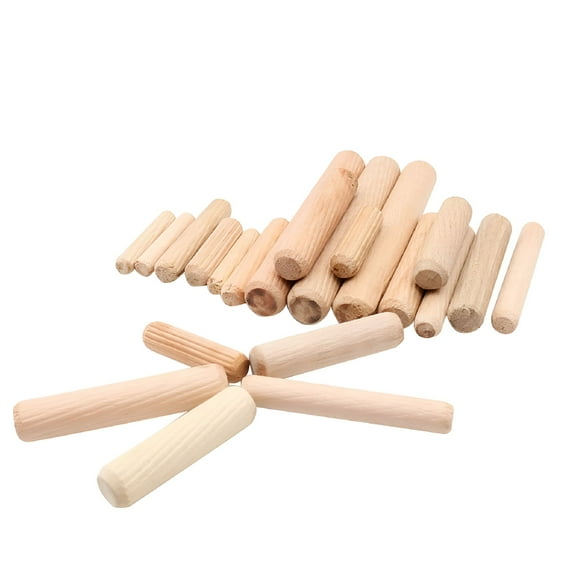 XIBUFE 2026 New 200 Pack 6X30Mm Wood Dowel Straight Fluted Wooden Dowel for Furniture Crafts for Woodworking,Furniture Assembly,Diy Projects,Crafts,Home Repairs,Joinery Work.