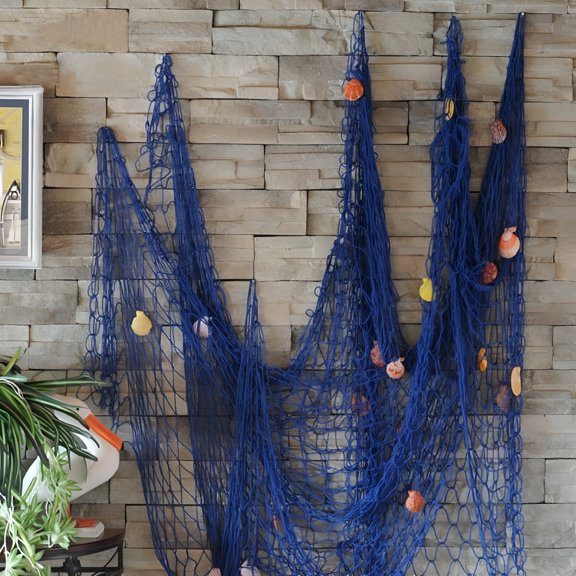 XIBUFE 2026 New 2Mx1M Modern Nautical Decorative Fishing Net for Home,Party,Beach Seaside Beach Shell Party Door Wall Decor Home Decoration