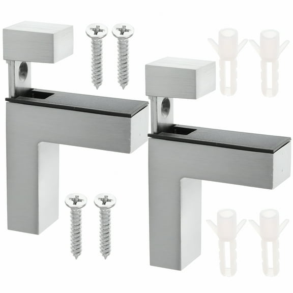 XIBUFE 2026 New 2Pcs Adjustable Wood Glass Shelf Bracket Wall Mount Heavy Duty Floating Brackets for Home,Office,Kitchen,Bathroom