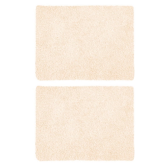 XIBUFE 2026 New 2Pcs Chew Proof Dog Bed Thickened Plush Dog Crate Pad Soft Touch Crate Pads for Dog Cages for Kennels Travel Indoor Outdoor Yellow